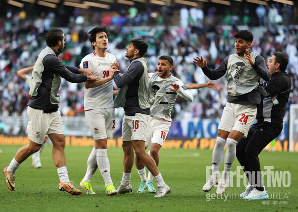 사진=게티이미지. 8강에서 일본을 상대로 2-1 역전승을 거둔 이란
