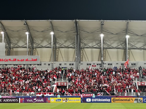 사진=포포투. 지난 요르단과의 3차전에 모인 인도네시아 팬들